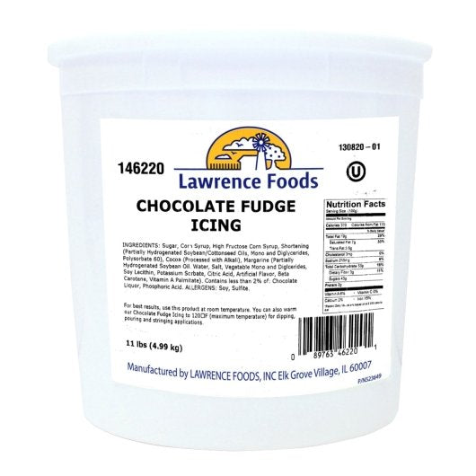 Lawrence Foods Chocolate Fudge Icing, 2 x 11 lb Case - Bakery & Desserts
