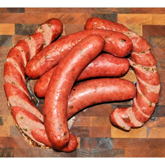 Syracuses Smoked Jalapeno Syracuse Fully Cooked Jalapeno Smoked Sausage Link, 1 x 10 lb Case - Alternate product angle or state