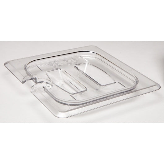 Cambro Camwear Clear Food Pan Lid 1/6 Notched Handle, 1 x 6 each Case - Food Storage Containers