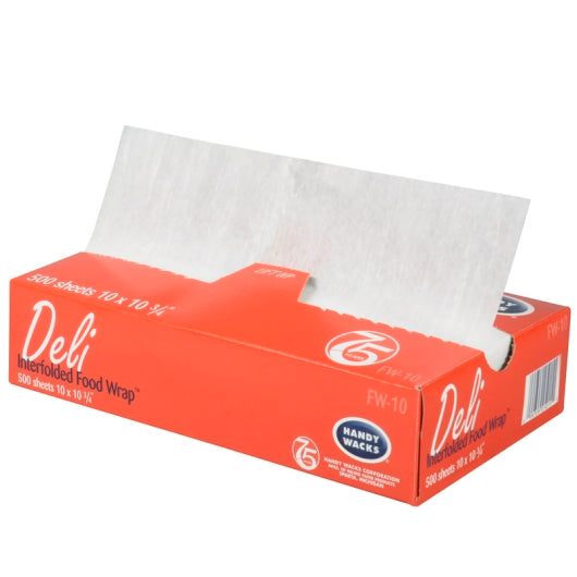 Handy Wacks 10 Inch X 10.75 Inch Interfolded Food And Deli Wrap, 12 x 500 ct Case - DOT product image 2