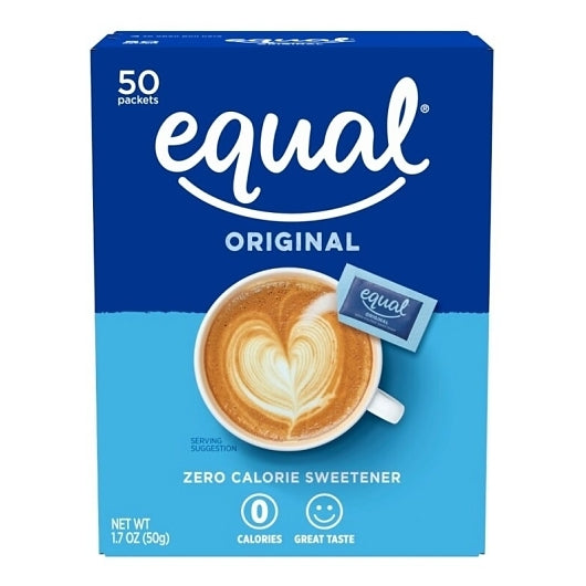 Equal SWEETENER EQUAL PACKETS SINGLE SERVE BLUE, 12 x 50 ct Case - DOT product image 3
