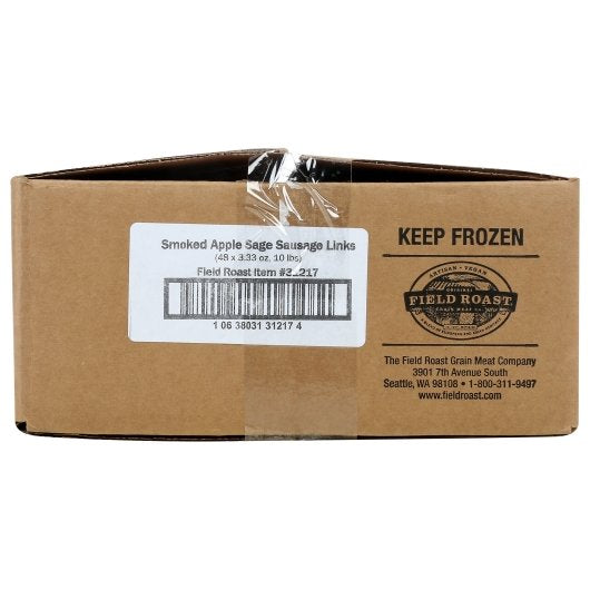 Field Roast Apple Sage Sausage Links, 1 x 10 lb Case - DOT product image 2