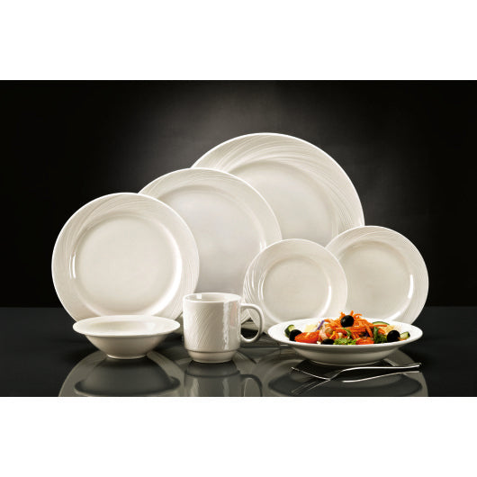 Libbey Basics Orbis Medium Rim Plate 7" - Bright White, 1 x 36 each Case - Plates Bowls - image 2