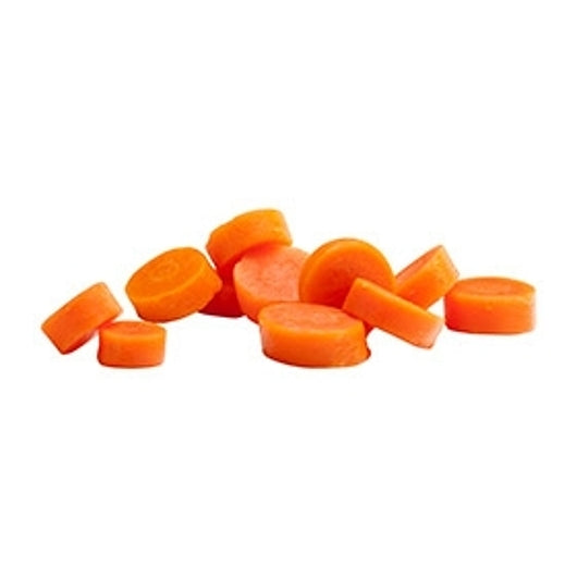 Commodity Vegetables Individual Individually Quick Frozen Smooth Carrot Slices, 1 x 20 lb Case - Frozen Vegetables &