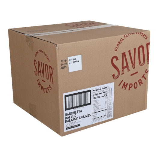 Savor Kalamata Olives Kalamata Barchetta Olives Bulk, 4 x 2 KG Case - DOT product image 5