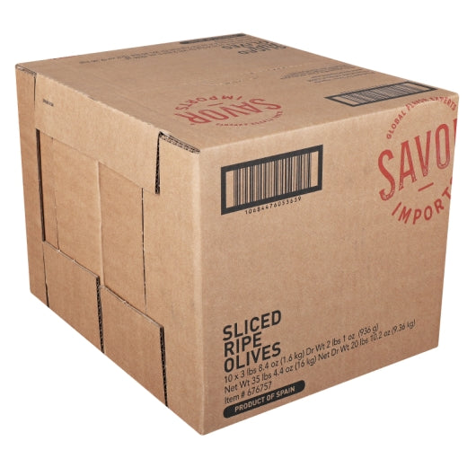 Savor Imports Spanish Sliced Ripe Olives Bag, 10 x 33 oz Case - DOT product image 4