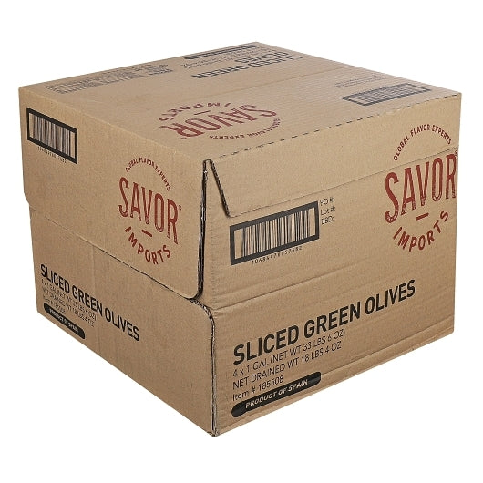 Seville Bulk Sliced Green Olives, 4 x 1 GA Case - DOT product image 5