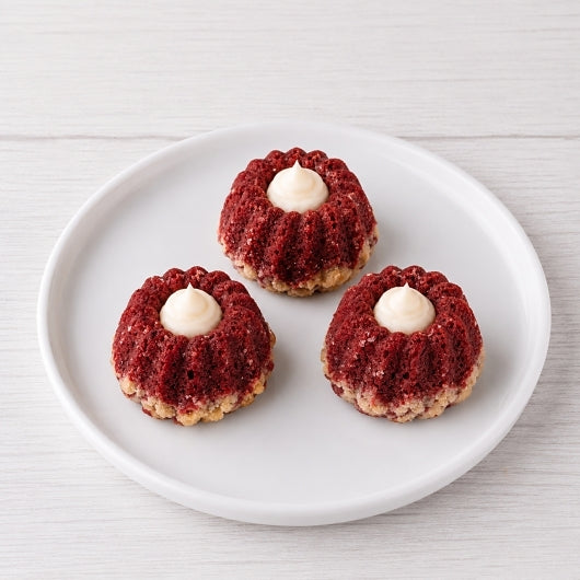 King's Pastry Mini Red Velvet Bundt Cake with Cream Cheese Filling, 1 x 2.77 lb Case - Bakery & Desserts - image 2