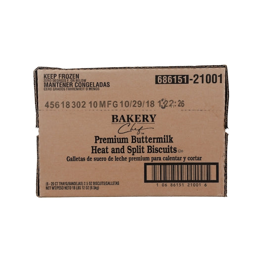 Bakery Chef 3 Inch Easy Split Buttermilk BISCUIT, 120 x 2.504 oz Case - DOT product image 8
