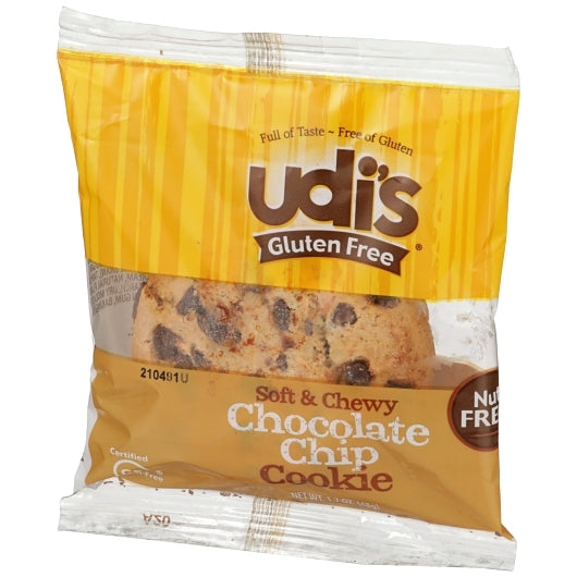 Udis Gluten Free Individually Wrapped Gluten-Free Chocolate Chip COOKIE, 36 x 1.7 oz Case - DOT product image 2