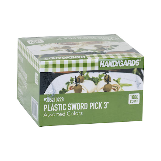 Handgards 3 Inch Assorted Color Plastic Sword Pick, 10 x 1000 x 1000 each Case - DOT product image 2