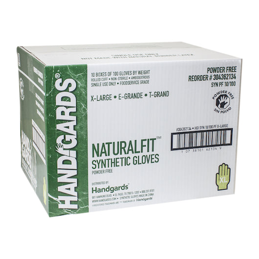 Handgards Naturalfit Synthetic Powder Free Extra Large Glove, 10 x 100 x 100 each Case - DOT product image 7