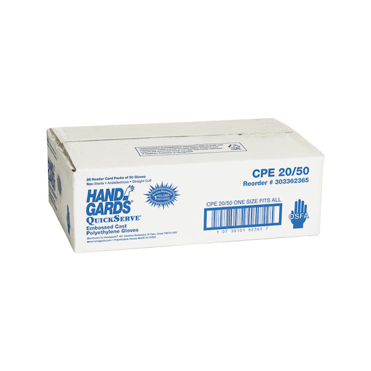 Handgards DISPOSABLE POLY LOOSE FITTING CLEAR POWDER FREE GLOVES, 20 x 50 x 50 each Case - DOT product image 7