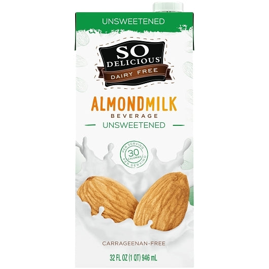 So Delicious Dairy Free Aseptic Unsweetened Almond Milk, 6 x 32 fl oz Case - DOT product image 2