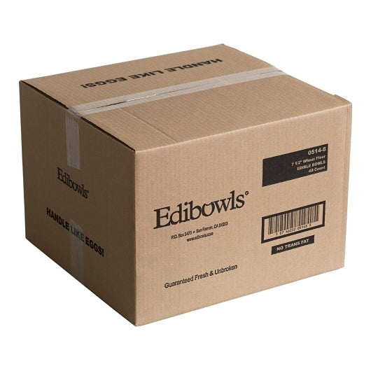 Edibowls Traditional 7.5 Inch Salad Shell Flour 8 CNT, 1 x 48 ct Case - DOT product image 5