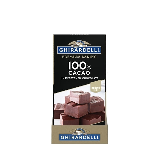 Ghirardelli Baking Bar 100% Cacao, 12 x 0.26 lb Case - Candy & Confections - image 2
