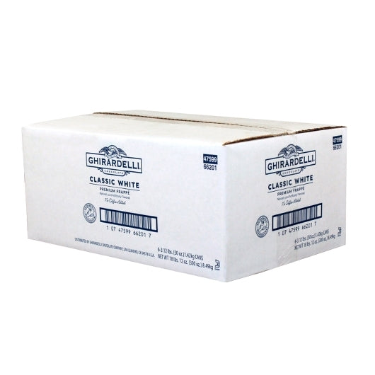 Ghirardelli Classic White Can Frappe, 6 x 3.12 lb Case - DOT product image 6