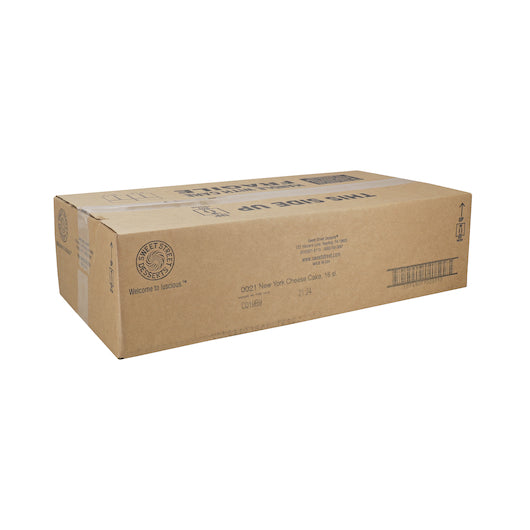 Sweet Street 10 Inch Non GMO New York Cheesecake, 16 Slices per Cheesecake, 4 x 4.25 lb Case - GS1 closed shipping case image