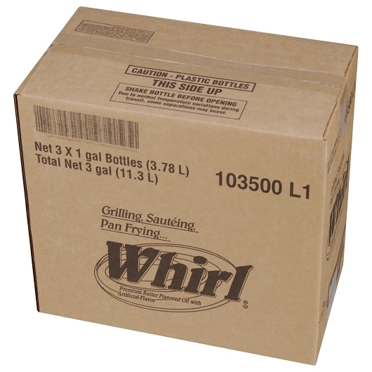 Whirl Butter Flavored Oil, 3 x 1 GA Case - GS1 closed shipping case image