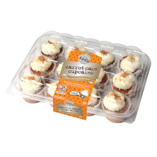 Two-Bite Premium Carrot Cake Cupcakes, 12 x 10 oz Case - Alternate product angle or state