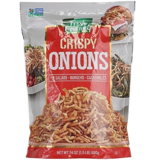 Fresh Gourmet Lightly Salted Crispy Onions, 6 x 24 oz Case - DOT product image 2