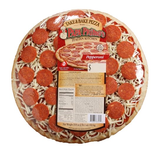 Papas Primos Large PEPPERONI PIZZA, 6 x 33 oz Case - DOT product image 6