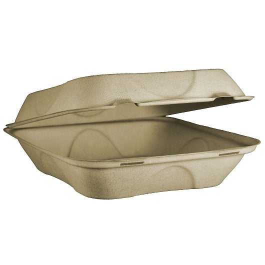 World Centric 9x9x3" Take Out Container, 6 x 50 each Case - Plates Bowls