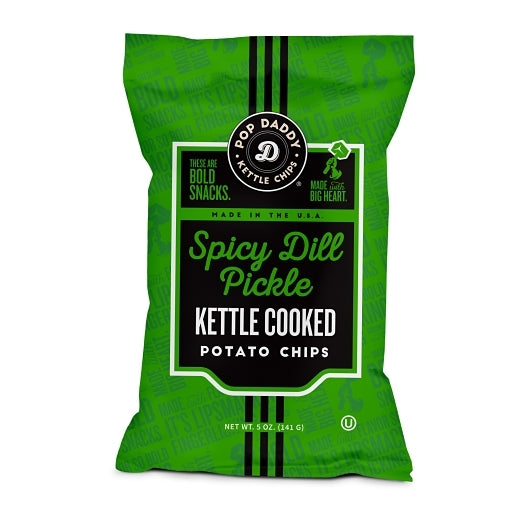 Pop Daddy Kettle Chips Spicy Pickle Kettle Chip, 12 x 5 oz Case - Condiments & Sauces - image 2