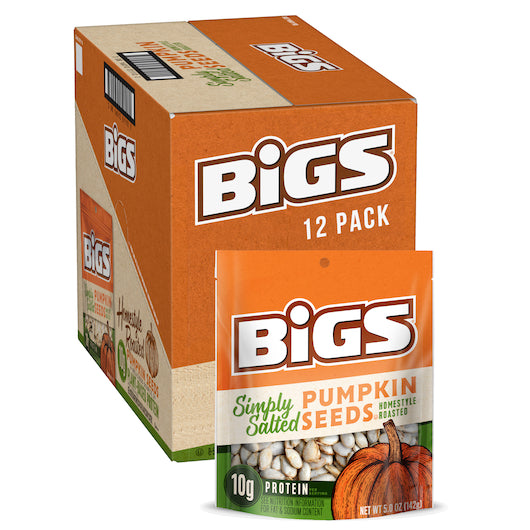 Bigs Lightly Salted Pumpkin Seeds, 12 x 5 oz Case - DOT product image 2