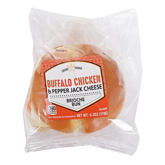 Grand Prairie Individually Wrapped Buffalo Chicken & Pepper Jack Cheese On Brioche Bun Sandwich, 16 x 1 each Case - DOT product image 2