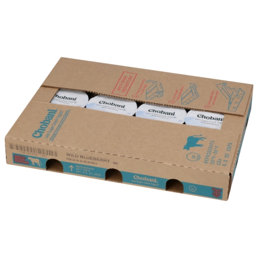 Chobani Less Sugar Wild Blueberry Greek Yogurt, 12 x 5.3 oz Case - DOT product image 7