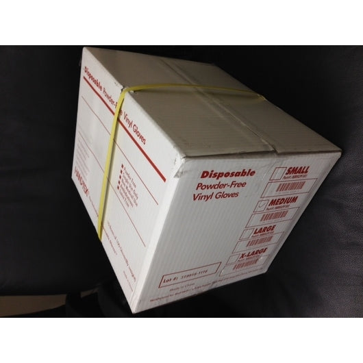 Dispoable Powder Free Disposable Vinyl Powder Free Large Gloves, 10 x 100 ct Case - Disposables