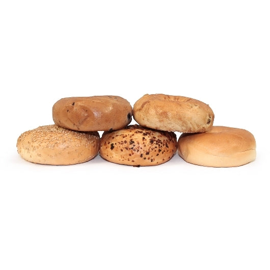 Burry Variety Pack Parbaked Unsliced Bagel - 24 Plain, 12 Cinn Raisin, 12 Blueberry, 12 Sesame, 12 Onion, 72 x 4 oz Case - DOT product image 2