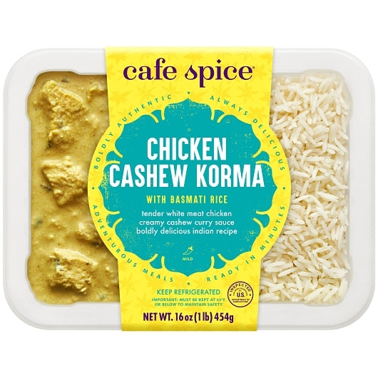 Cafe Spice Chicken Cashew Korma With Basmati Rice Combo Meal, 6 x 16 oz Case - Spices Seasonings - image 2