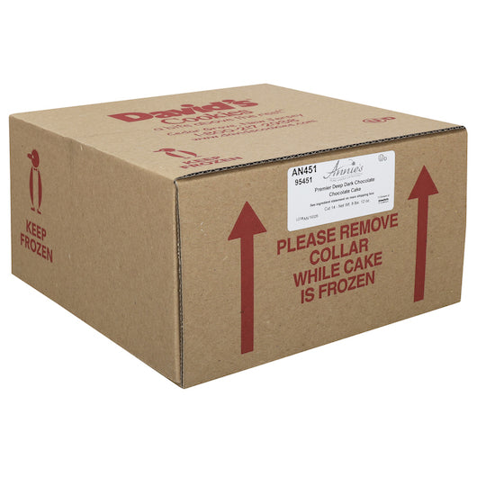 Annie's Eruo American PREMIER DEEP DARK CHOCOLATE 14 Slice CAKE, 2 x 8.75 lb Case - DOT product image 2