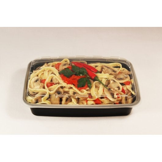 Cubeware 28 Ounce Rectangular Container Black Base With Clear Lid, 1 x 150 ST Case - DOT product image 2