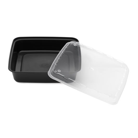 Cubeware Square 48 Ounces Container with Lid Black Vented Lid, 1 x 100 ST Case - Food Storage Containers - image 2