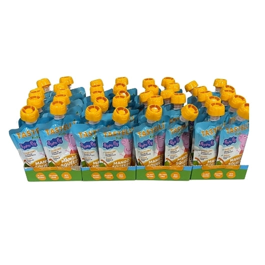 Tastelli Kids Mango Fruit Gel Snack With Dietary Fiber + Vitamins C & D, 4 x 10 x 3.53 oz Case - Health & Personal Care