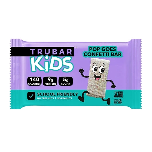 Trubar Kids Pop Goes Confetti Cake Protein Bars, 6 x 5 x 1.23 oz Case - Bakery & Desserts - image 2