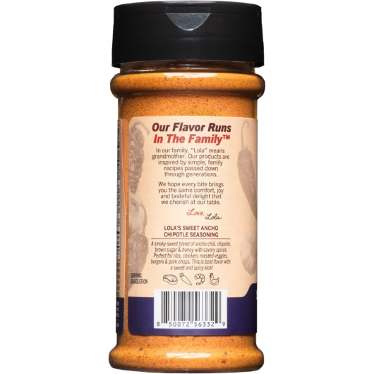 Lola's Fine Seasonings Sweet Ancho Chipotle Seasoning, 12 x 4.5 oz Case - Spices Seasonings - image 2