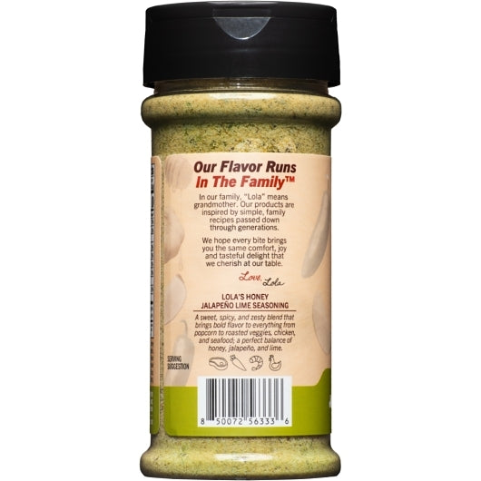 Lola's Fine Seasonings Honey Jalapeno Lime Seasoning, 12 x 5.15 oz Case - Pantry Ingredients - image 2