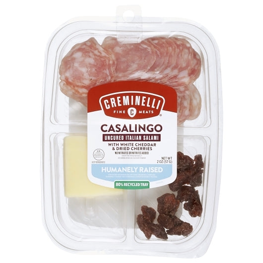 Cremenelli Fine Meats Uncured Italian Casalingo Salami with White Cheddar & Dried Cherries, 12 x 1 each Case - DOT product image 2