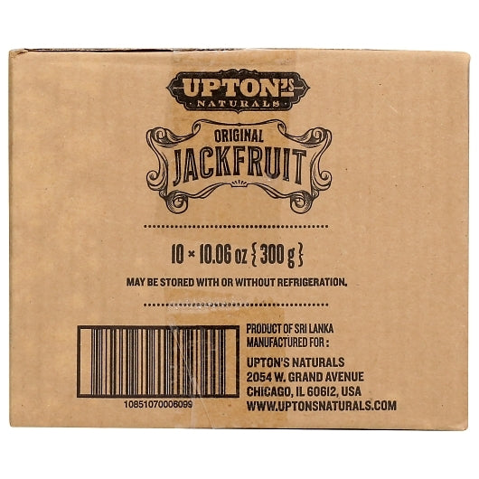 Upton's Naturals Original Jackfruit, 10 x 10.6 oz Case - GS1 closed shipping case image