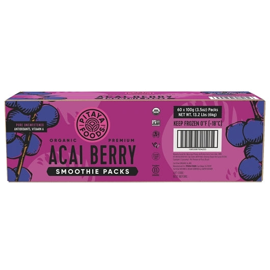 Pitaya Plus Organic ACAI PURE SMOOTHIE PACKS, 60 x 100 GR Case - DOT product image 7