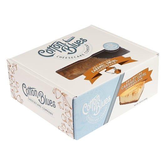 Cotton Blues Cheesecake Co. Sea-Salted Caramel Swirl Quarter Cheesecake, 6 x 1 PC Case - Bakery & Desserts