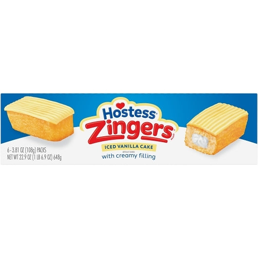 Hostess Single Serve Vanilla Zinger Snack, 6 x 6 x 3.81 oz Case - DOT product image 8