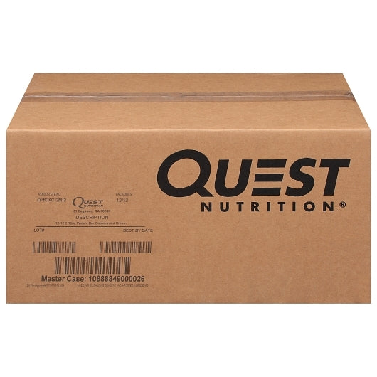 Quest Nutrition Protein Bar Cookies and Cream, 12 x 2.12 oz Case - Bakery & Desserts - image 2