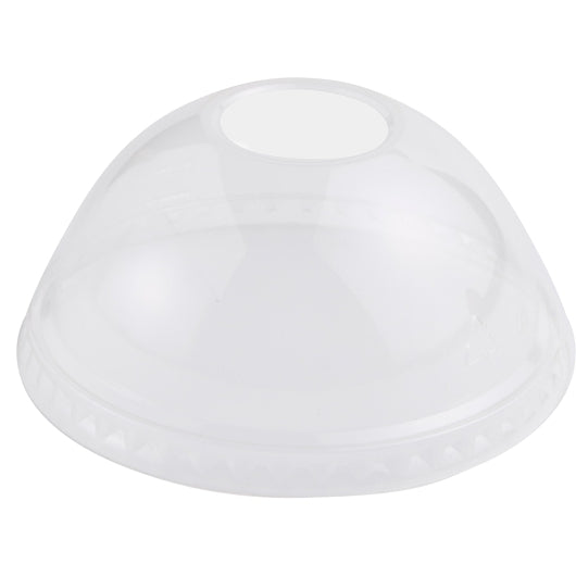 World Centric 9 Quart-24 Ounce Ingeo Compostable Clear Dome Lid, 10 x 100 each Case - Food Containers & Lids
