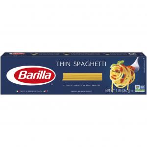 Barilla Pasta, Thin Spaghetti, 16 Ounce (Pack of 20) - Pantry Ingredient