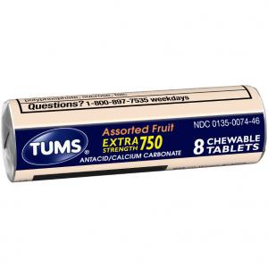 Tums Exasst Fruit, 8 Count (30-12 Pack)